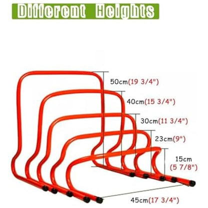 Portable Mini Agility Hurdles Set, Adjustable Height for Speed Training, Ideal for Football and Athletic Jumping Drills