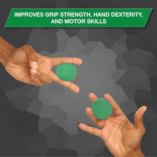 THERABAND Hand Exerciser, Ball For Hand, Wrist, Finger, Forearm, Grip Strengthening & Therapy, Squeeze Ball to Increase Hand Flexibility & Relieve Joint Discomfort, Green, Medium