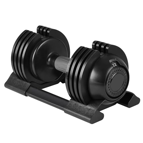 Adjustable Dumbbell Set 7/14/22 LBS - Heavy-Duty Steel & Plastic Design, Compact Space-Saving Home Gym Equipment for Strength Training, Fitness & Full-Body Workouts