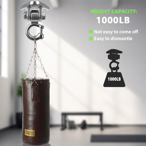 Swing Hangers Heavy Duty Smooth Operation with 180° Swing Bearings 1000 lb Capacity for Indoor Outdoor Swing Chairs Hammocks Playgrounds Yoga - size: Styel 1 PS