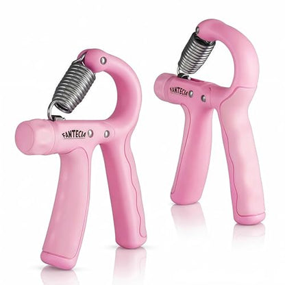Hand Grip Strengthener for Kids and Youth, Adjustable Resistance Hand Gripper 11-45Lbs, Hand Grips for Strength Training, Stress Relief Grip - color: Pink-2 pack