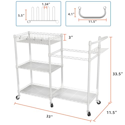 SINGAYE Dumbbell Rack Stand With Yoga Mat Storage, Gym Equipment Organizer, Cart for Workout Room, Home Gym With Hooks and Wheels