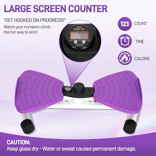 Waist Twister Machine for Home, 300lbs Capacity Ab Twister Board - Noiseless Core Workout Equipment for Belly Fat Loss, Waist Training & Abs Exercise for Women & Men with Digital Tracker Time/Reps/Calories