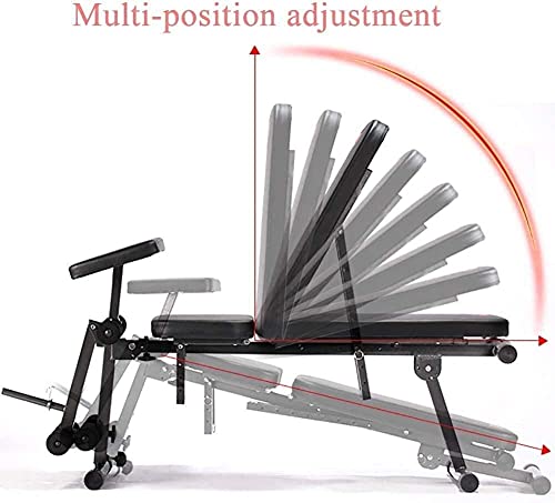 Weight Bench Dumbbell Weight Lifting Adjustable Weight Bench Sit-ups Fitness Equipment, Adjustable Supine Board, Home Multifunction Folding Dumbbell Bench