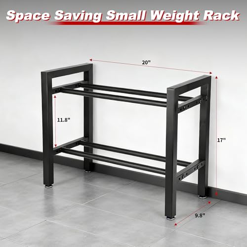 Dumbbell Rack, 2-Tier | 3-Tier Weight Rack for Home Gym, 300LB | 450LB Adjustable Dumbbell Rack Stand Only Weight Storage Rack Gym Organizer