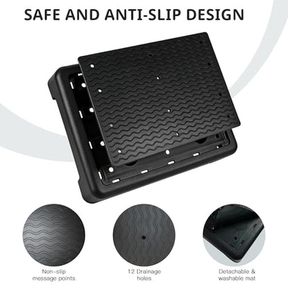 Mobility Step Stool for Kids & SeniorsNon-Slip Platform Indoor and Outdoor, One Step Stool for Car, Bedside, Office, Shower, Stairs,Portable Riser, 400 LBS Capacity