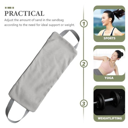 GANAZONO Canvas Weight Training Sandbag for Yoga and Fitness Adjustable Resistance Multi-Function Exercise Bag with Handles for Arm and Leg Workouts Suitable for Home and Gym