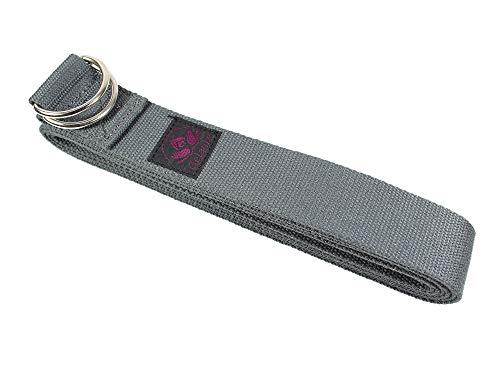 Gelante Fitness Exercise Yoga Strap - Durable Cotton 10 Feet Long - color: 3 Pack: Grey