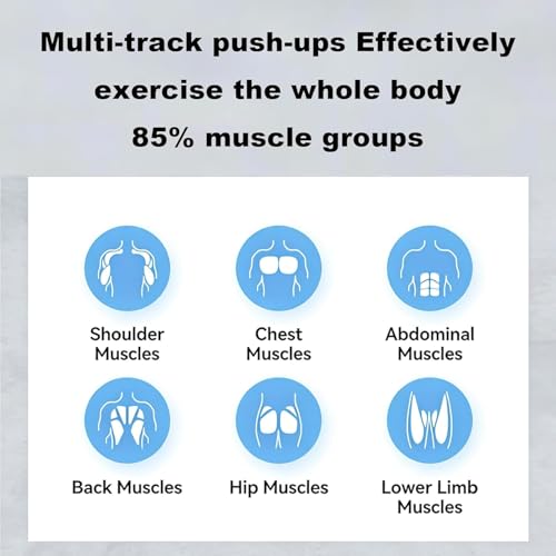 3-In-1 Multifunctional Push-Up Board for Home Gym, Push Up Board with Resistance Bands & Timer Counter, Workout Machine for Chest Shoulder Arms Back, Reps Time Monitoring