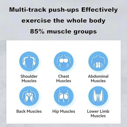 3-In-1 Multifunctional Push-Up Board for Home Gym, Push Up Board with Resistance Bands & Timer Counter, Workout Machine for Chest Shoulder Arms Back, Reps Time Monitoring