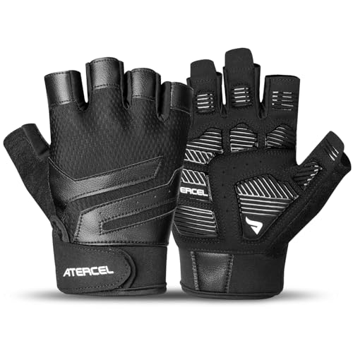 ATERCEL Gym Workout Gloves for Men and Women, Weight Lifting Gloves with Excellent Grip, Lightweight Fitness Gloves for Training, Cycling, Pull Ups, Exercise, Climbing, Rowing and Weightlifting - size: Medium
