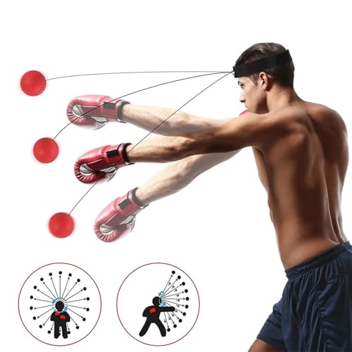 Weiaiji Boxing Reflex Ball, Training Boxing Equipment Combat Speed for Both Adults and Children, improving Hand Eye Coordination, Speed, and Combat Response