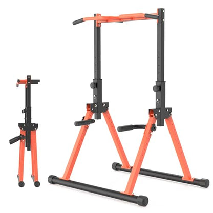 Pull-Up Dip Station Pull-Up Chin-Up Weight Capacity 350LBS - color: tangerine