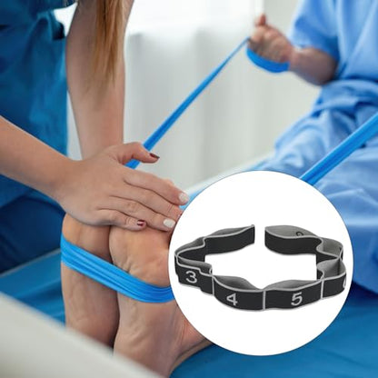 PATIKIL Exercise Bands, Yoga Stretching Strap Latin Elastic Bands for Physical Dance Stretch Pilates Resistance Bands - color: Black/Gray