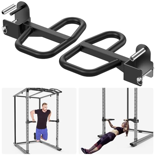 SELEWARE Power Cage Accessories, Dip Handles, Pull‑Up Stations, and Multi‑Grip Training Attachments - color: Multi Grip Dip Bar Attachment for 1" or 5/8" Hole of 3x3 inch Rack