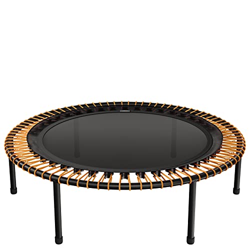 bellicon Mini Trampoline | Bungee Suspension up to 440 lbs | Indoor Fitness Rebounder for Adults | Screw-in Legs - color: Orange, size: 49"