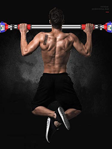 Wall Mounted Pull Up Bar for Home, Heavy Duty Steel Horizontal Bar for Pull-Up Training, Non-Slip Grip, Adjustable Width 93-126CM, Holds up to 250kg