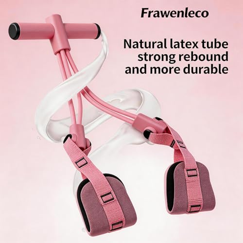 Fitness Resistance Bands with 4 Tube Pedal Ankle Puller, Elastic Yoga Pedal Stretch Band for Exercise,