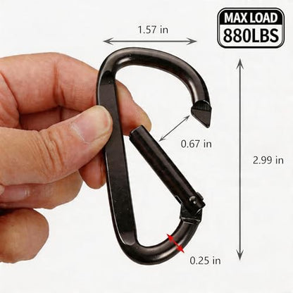 Resistance Exercise Band & Battle Rope Anchor Strap Accessory w/Carabiner | Heavy-Duty Nylon Strap with Neoprene Padding,880LBS Carabiner,Home Gym,Outdoor Parks,Door Frames,Trees,Poles,Fences