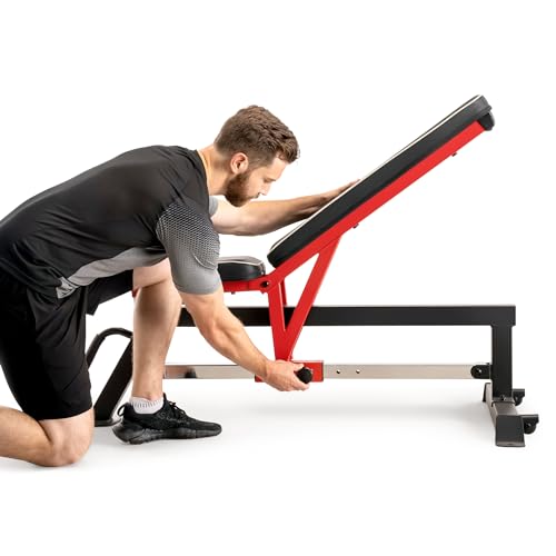 Marcy Foldable Standard Weight Benches, Adjustable Strength Training Benches for Full Body Workout