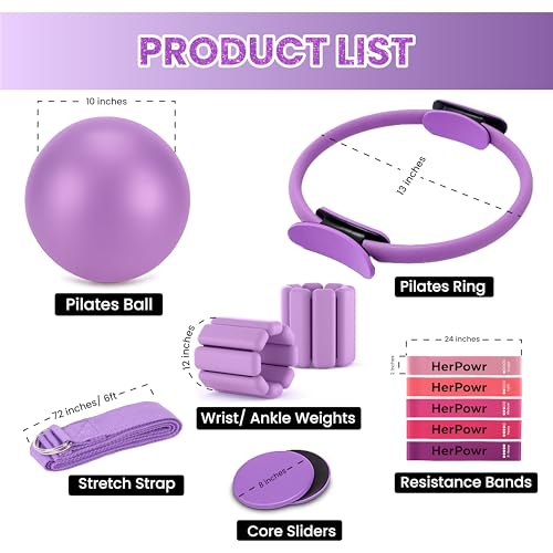 Pilates Kit with Weights, Pilates Kit with Ankle Wrist Weights, Pilates Set, At Home Pilates Kit, Pilates Sets for Women, Pilates Essential kit, Pilates Accessories, Pilates Workout Sets