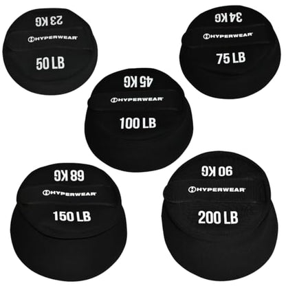HYPERWEAR Boulder Strongman Sandbag, Heavy-Duty Neoprene Workout Bag for Strength & Full-Body Training (50–200 lbs)