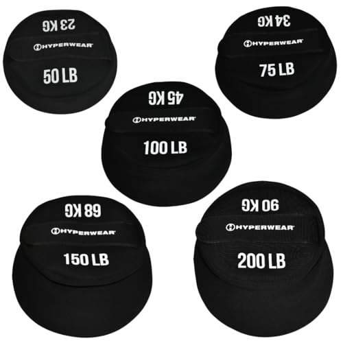 HYPERWEAR Boulder Strongman Sandbag, Heavy-Duty Neoprene Workout Bag for Strength & Full-Body Training (50–200 lbs)