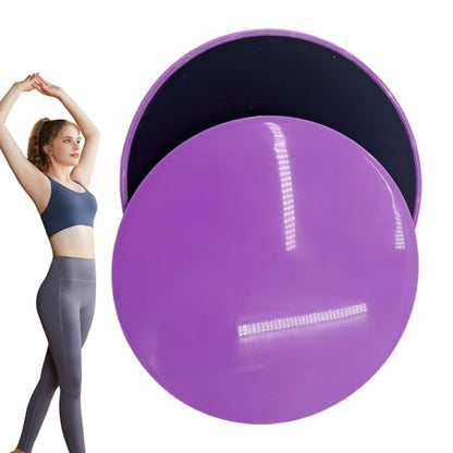Gliding Discs For Abdominal Exercises - Core Sliders | Fitness Gliding Discs | Exercise Discs | Core Trainer | 2x Two-Sided Gym Sliding Plate Pads | Yoga Cushion For Carpet Or Hardwood Floors
