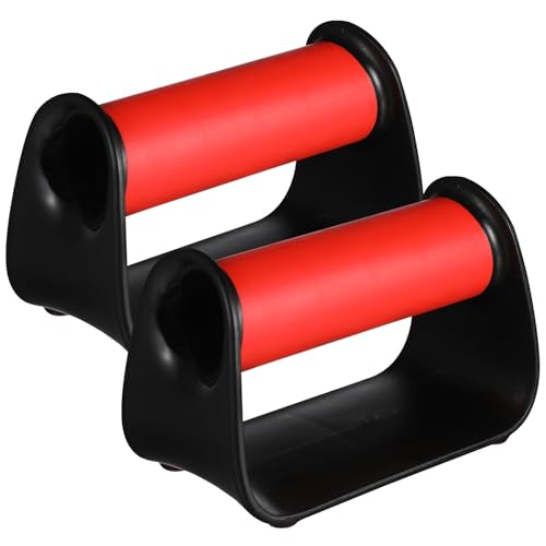 SOLUSTRE Push up Bars for Floor Workout, Non-slip Push up Handles, Red Portable Strength Training Equipment for Home Fitness and Calisthenics