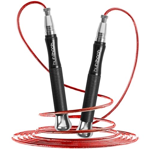 Speed Weighted Jump Rope with Secure Lock Mechanism, 360° Smooth Swivel, Non-Slip Matte Textured Handles, Features 2 Performance Cords for Effective Fitness Workouts