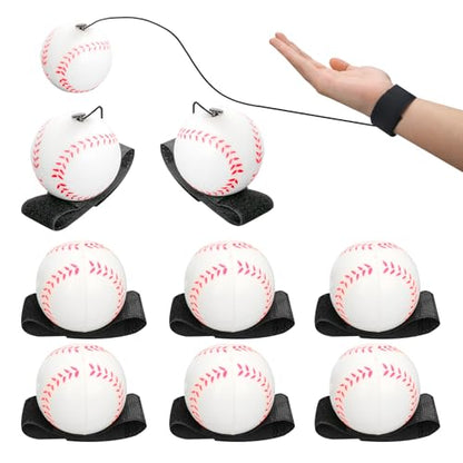 4/8/16/32 PCS Wrist Return Ball 2.36 Inch Bounce Back Ball Rebound Baseball On Elastic String for Wrist Exercise Play