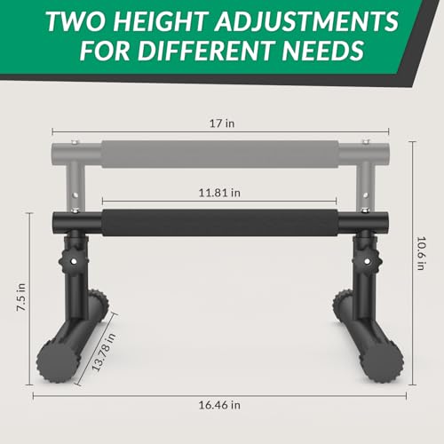 IMAYCC Push Up Bar, Adjustable 7.5" and 10.6" High Parallettes Bars & Dip Bar With Full-Cover Foam Grips, No Wobbling Calisthenics Equipment For Handstand, L-Sit, Gymnastics, Strength Training Home Gym - color: B