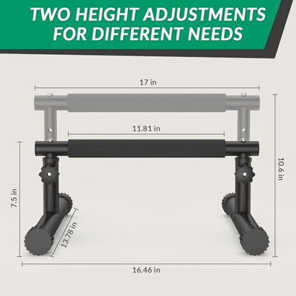 IMAYCC Push Up Bar, Adjustable 7.5" and 10.6" High Parallettes Bars & Dip Bar With Full-Cover Foam Grips, No Wobbling Calisthenics Equipment For Handstand, L-Sit, Gymnastics, Strength Training Home Gym - color: B