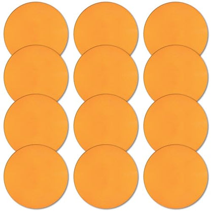 Poly Spot Markers 4inch/9 inch Non-Slip Rubber Agility Markers Flat Field Cones Floor Dots for Football, Soccer, Basketball Training Markers, School Activities, Exercise Drills, Social Distancing - style: 9inch 12Pcs(Orange)