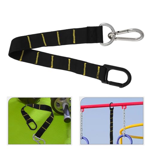 VOSAREA Weighted Sled Pulling Straps Strength Training Harness Adjustable Long Hanging Belt with Spring Buckle for Sled and Resistance Workouts
