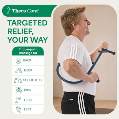 Thera Cane Massager (Blue), Proudly Made in The USA Since 1988 - color: Blue