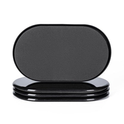 4 Pcs 5 3/4'' x 9 1/2" Furniture Sliders Pads for Hardwood Floors（Black） - size: 9 1/2" Oval-4 Pack Black