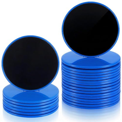 24 Pcs Core Sliders Bulk for Working Out, Abdominal Exercise Discs Dual Sided Workout Disc Fitness Sliders Exercise Gear for Gym, Home, Yoga, Pilates, Strengthen Abdomen (Blue)