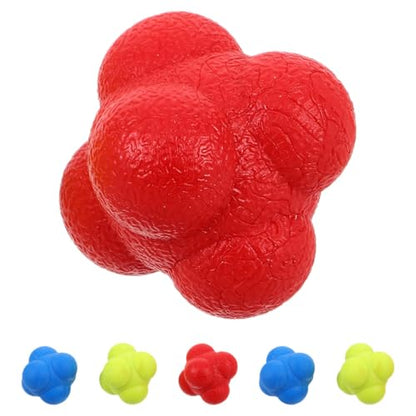 6Pcs Reaction Speed Training Balls Hexagonal Multiside Design 5.5Cm Sturdy Sports Reflex Balls for Hand-Eye Coordination Agility Training Adults