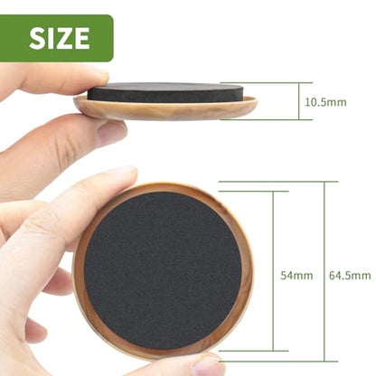 Furniture Sliders for Carpet 16 PCS - 2 1/2" Beige Coffee - size: 16 PCS 2 1/2 inch Beige Coffee