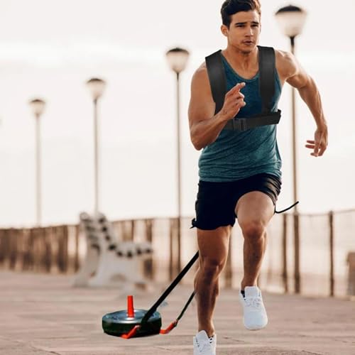 Sled Pulling Belt, Adjustable Heavy Duty Removable Sled Harness for Pulling Fitness, Resistance Training