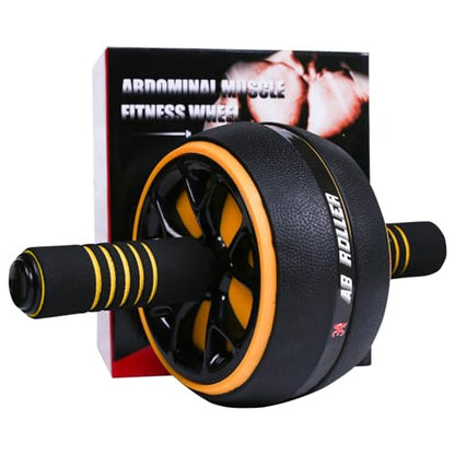 AB Wheel Roller, Exercise Abdominal Wheel Fitness for Gym & Home, Work-out Strength-Training Equipment with Knee Pad