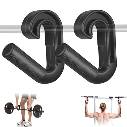 Neutral Grip Pull Up Handles, Ergonomic Non-Slip Hooks for Barbell Row Deadlift Resistant Bands Cable Machine, Lightweight Pull Up Bar Accessories, Portable Grips for Home Gym Workout, Nylon