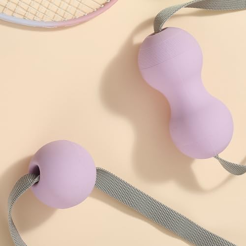VICSKY Myofascial Release Massage Ball with Handles - Trigger Point Ball for Leg, Neck, Foot Pain Relief, Adjustable Strap, Deep Tissue & Muscle Relaxation, Pressure Release Tool (Purple) - color: A: Purple, Single Ball