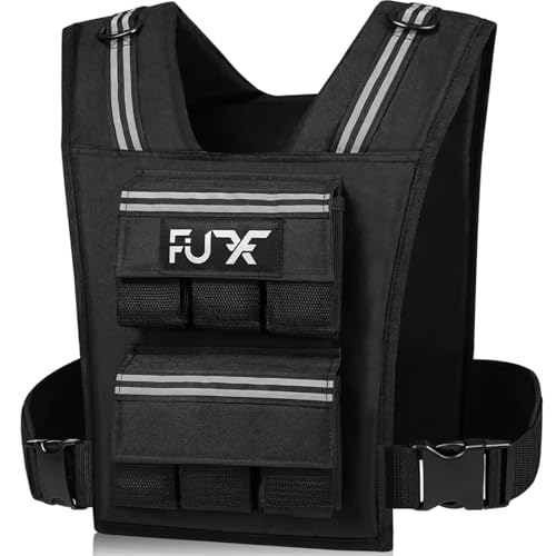 FUFF Adjustable Weighted Vest Men,20/30/40 LB Weight Vest for Strength Trainin, Workout Vest Woman with Removable Iron Weights for Walking, Rucking, Running, Exercise - size: 30 LB