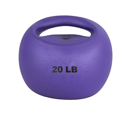 CanDo 10-3299 One Handle Medicine Ball, 20 lb, Purple - size: 20 lbs