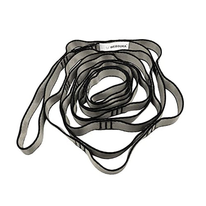 Aerial Yoga Hammock Daisy Chains Strap, Strong 22kN Adjustable with 10 Loops, No Stretch, Climbing Strap Nylon Chain Sling FOR Aerial Yoga,Swing, Hammock, Suspension, Exercise - color: Red, size: 79"×0.79"