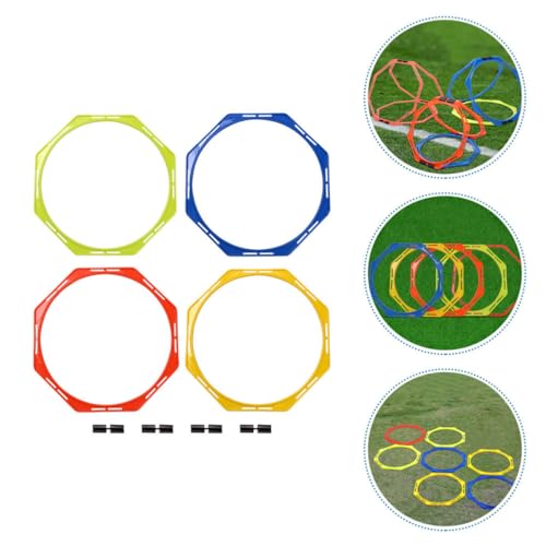 4Pcs Agility Training Rings Football Exercise Circles for Speed and Agility Training Portable Agility Gear for Soccer and Basketball