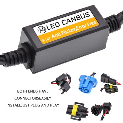 2PCS Car LED Headlight Decoder, 9007 Blinker Resistor Hid LED Conversion Kit Warning Error Decoder Universal Anti Flicker Relay Canceller Capacitor Resistor Harness Adapter（9007） - size: 9007