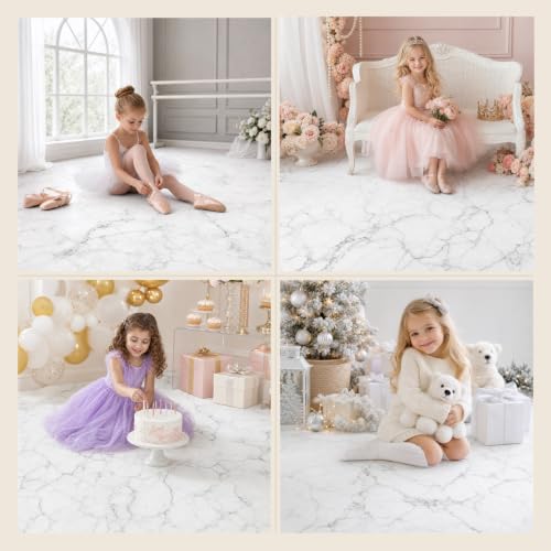 Kate White Marble Rubber Photography Floor Mat 5x4ft - color: Marble, size: 5x4ft